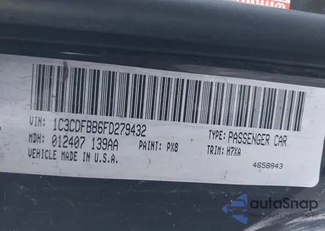 2015 Dodge Dart Sxt z USA, uszkodzony, nr VIN 1C3CDFBB6FD279432